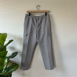 Topman adjustable pants in houndstooth pattern